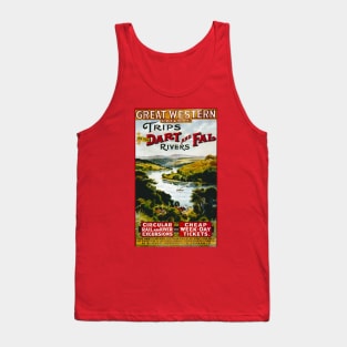 Vintage Travel Poster - Dart and Fal Rivers Tank Top